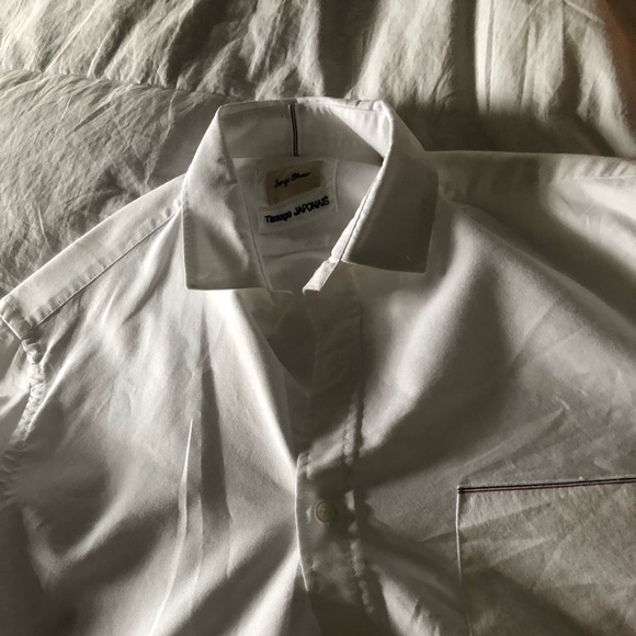 Serge Blanco White Button Down Shirt - Picture 1 of 1
